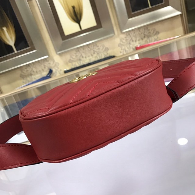 Gucci腰包 476434 GUCCI古馳GG Marmont系列 DSVRT 女士腰包  gqy2565